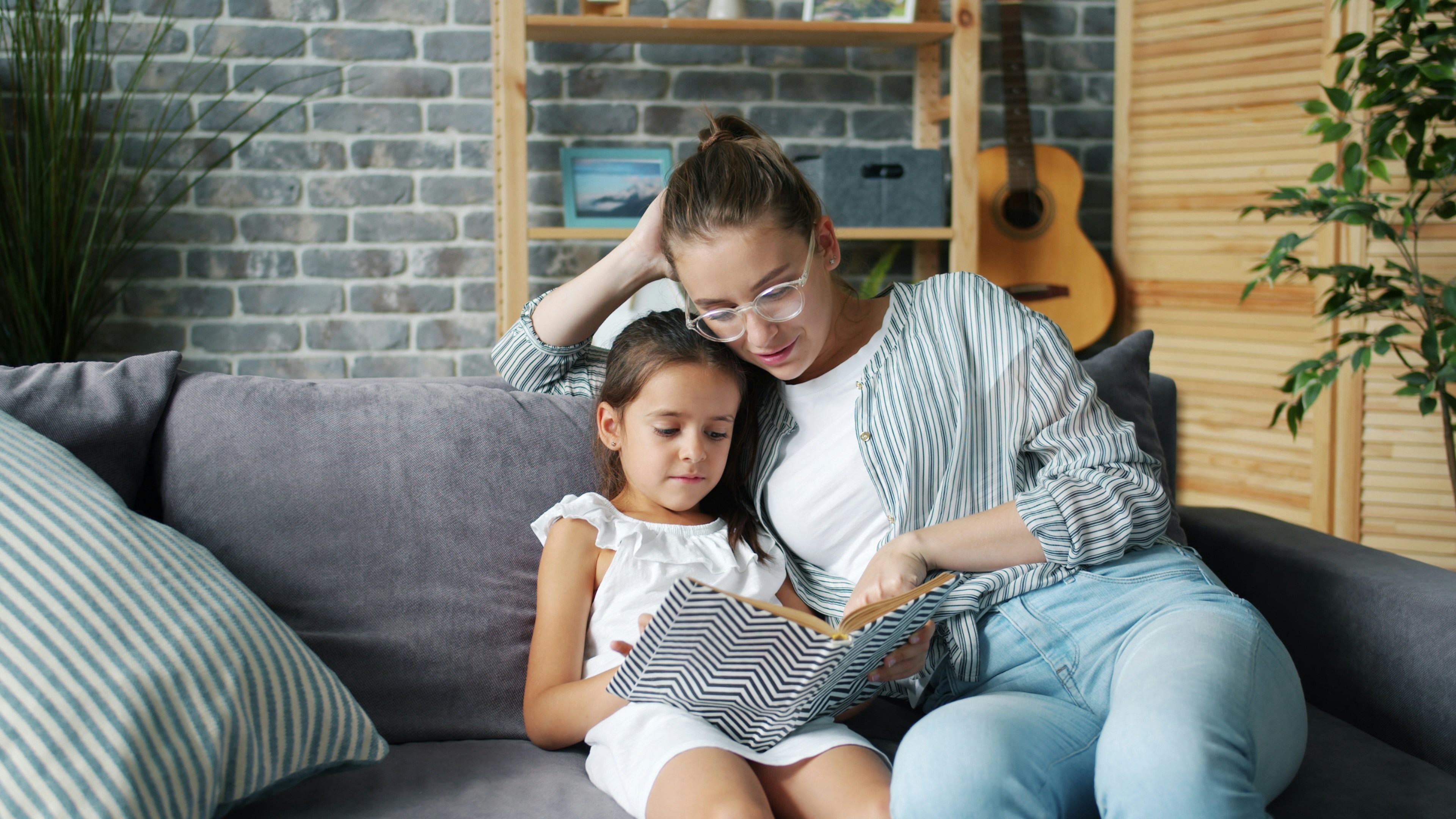 Family reading together